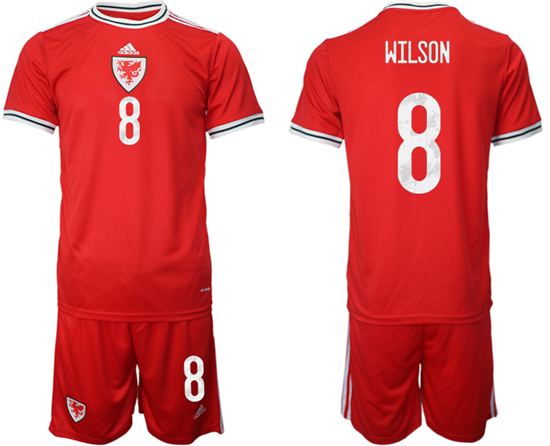 2022-2023 Wales 8 WILSON home jerseys Suit