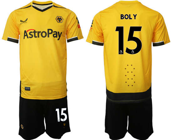 2022-2023 Wolverhampton Wanderers 15 BOLY home jerseys Suit