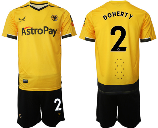 2022-2023 Wolverhampton Wanderers 2 DOHERTY home jerseys Suit