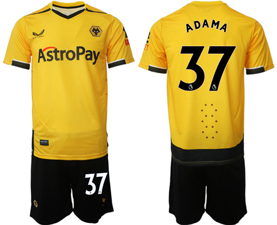 2022-2023 Wolverhampton Wanderers 37 ADAMA home jerseys Suit