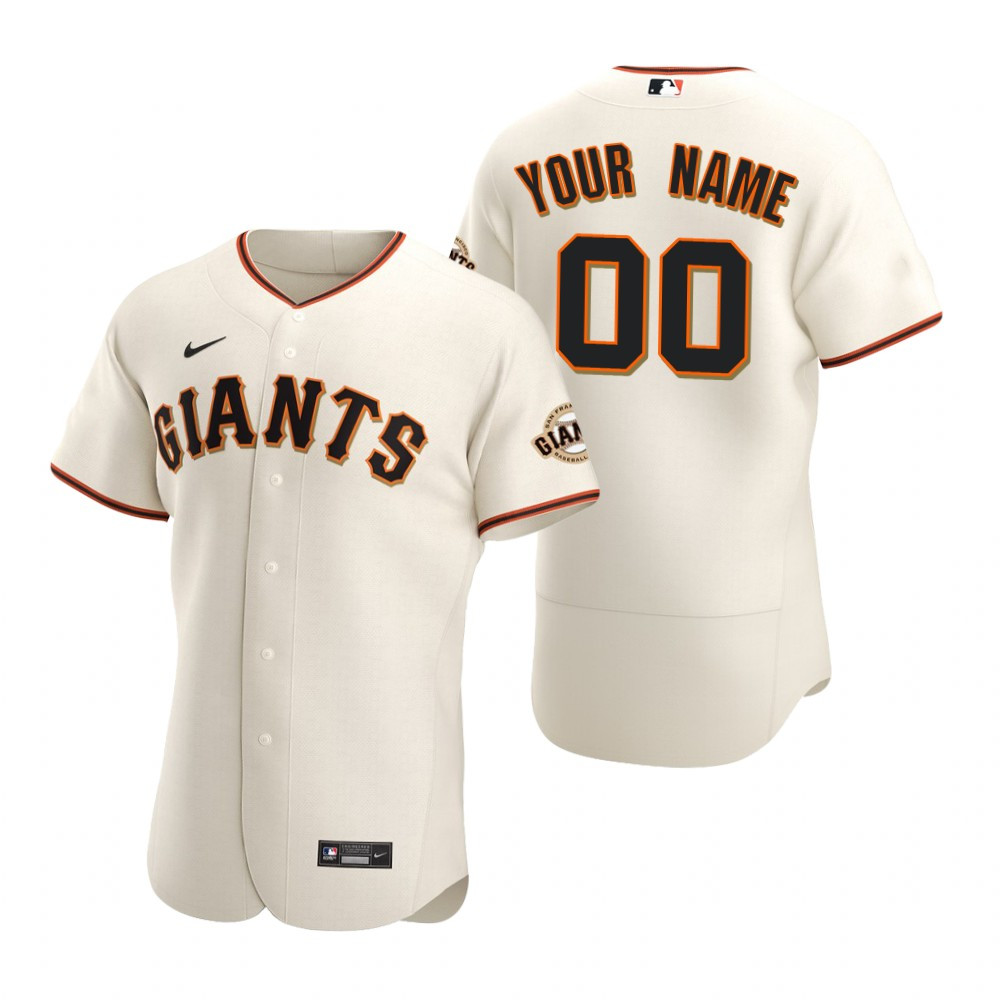 Men's San Francisco Giants Custom Nike White 2020 Stitched MLB Flex Base Jersey