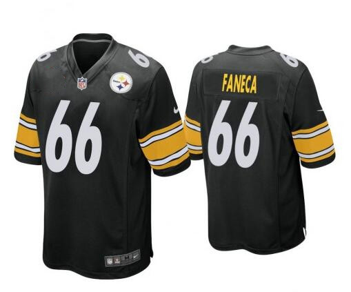 Pittsburgh Steelers #66 Alan Faneca Black Game Nike Jersey