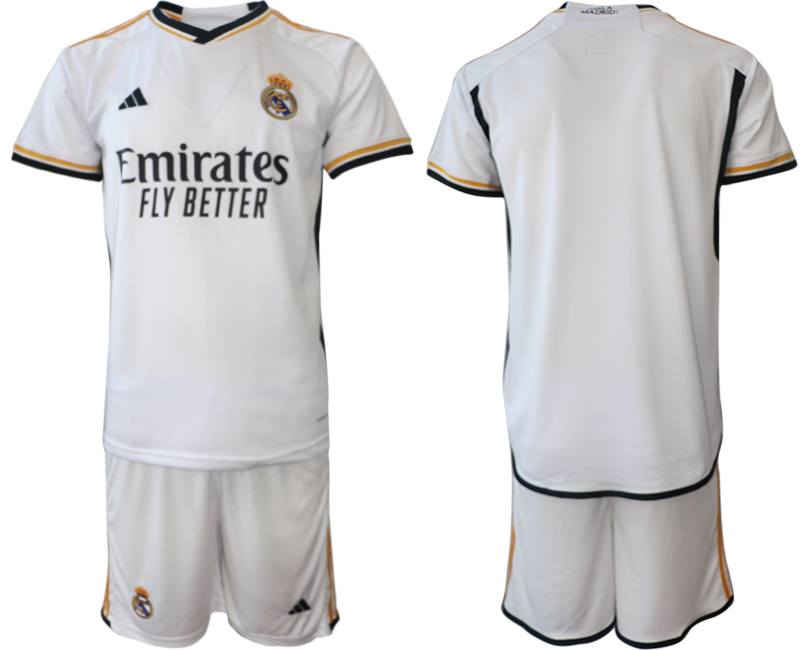 2023-24 Real Madrid  blank  Home white Jerseys Suit