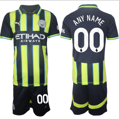 Men's Manchester City Custom Away 2024-25 Suit Soccer Jerseys