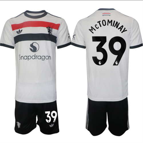 Manchester United #39 McTOMINAY 2nd Away White Navy 2024-25 suit soccer jerseys