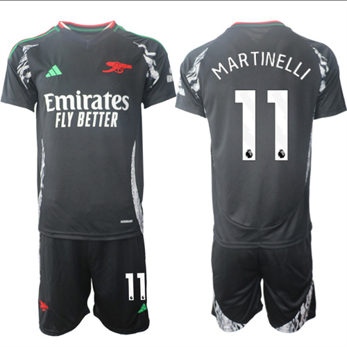 Men's Arsenal Away 11# MARTINELLI 2024-25 Suit Soccer Jerseys