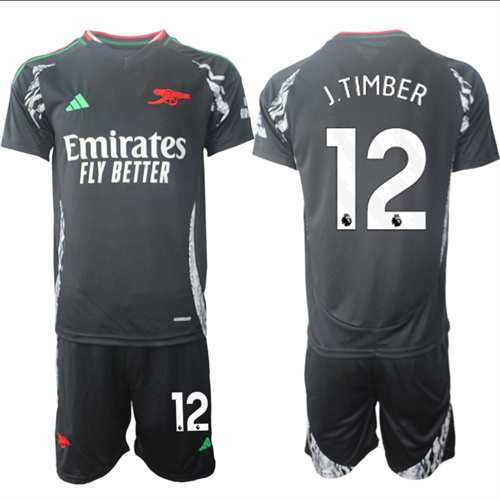 Men's Arsenal Away 12# J.TIMBER 2024-25 Suit Soccer Jerseys
