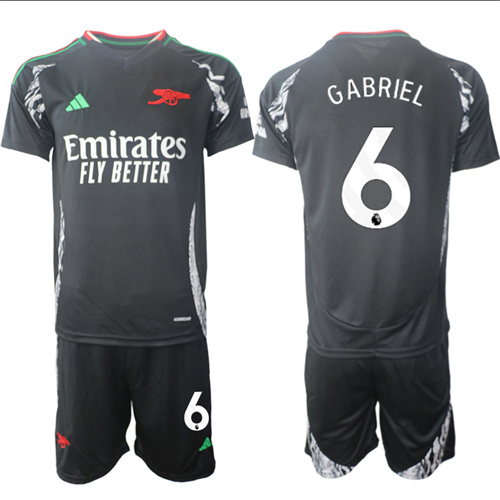 Men's Arsenal Away 6# GABRIEL 2024-25 Suit Soccer Jerseys