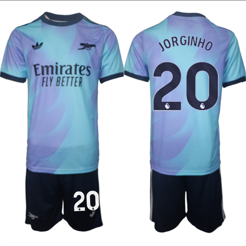 Men's Arsenal Second Away Kit 20# JORGINHO 2024-25 Suit Soccer Jerseys