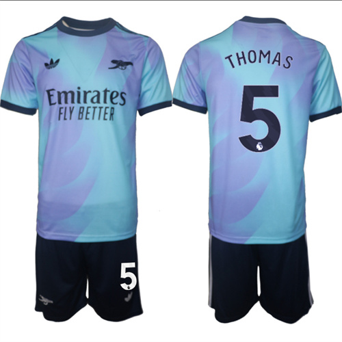 Men's Arsenal Second Away Kit 5# THOMAS 2024-25 Suit Soccer Jerseys