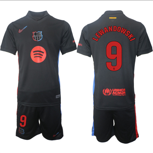 Men's FC Barcelona Away 9# LEWANDOWSKI 2024-25 Suit Soccer Jerseys