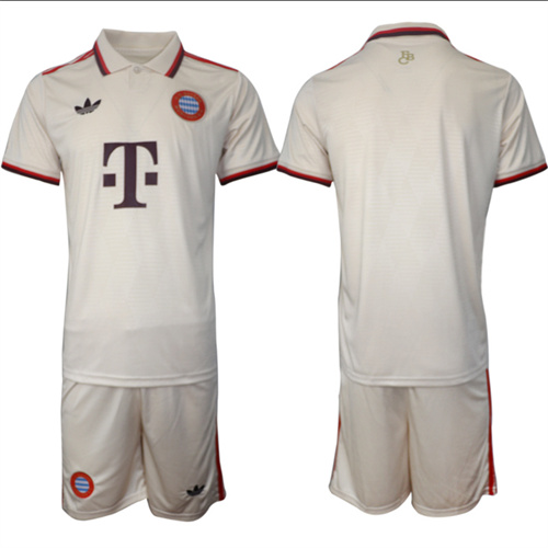 Men's Bayern München Second Away Kit Custom Or Blank 2024-25 Suit Soccer Jerseys