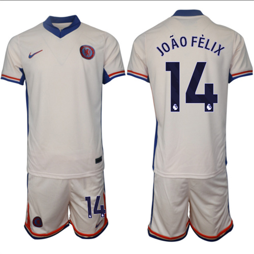 Men's Chelsea away 14# JOAO FELIX 2024-25 Suit Soccer Jerseys