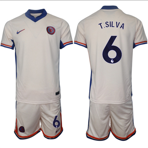 Men's Chelsea away 6# T.SILVA 2024-25 Suit Soccer Jerseys