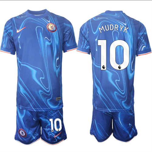 Men's Chelsea home 10# MUDRYK 2024-25 Suit Soccer Jerseys