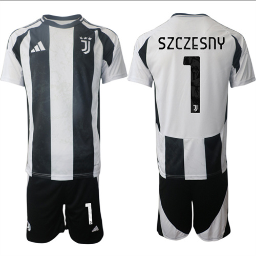 Men's Juventus FC home 1# SZCZESNY 2024-25 Suit Soccer Jerseys