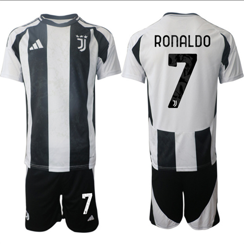 Men's Juventus FC home 7# RONALDO 2024-25 Suit Soccer Jerseys