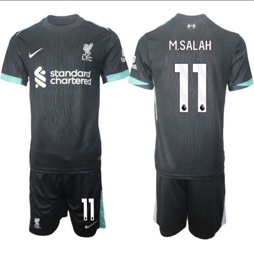 Men's Liverpool away 11# M.SALAH 2024-25 Suit Soccer Jerseys