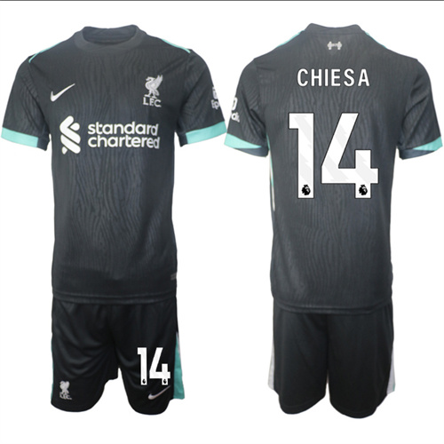 Men's Liverpool away 14# CHIESA 2024-25 Suit Soccer Jerseys