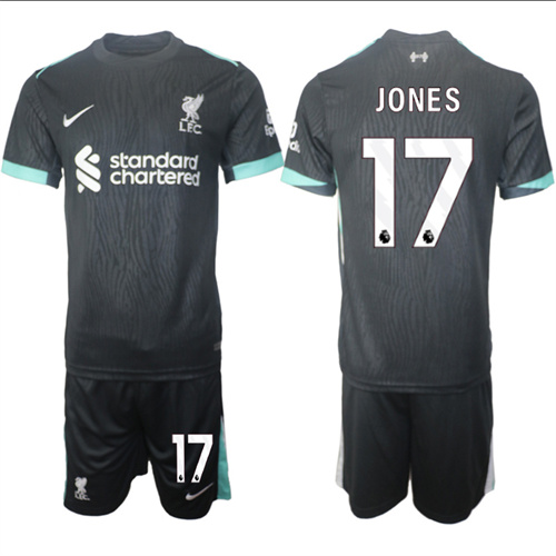 Men's Liverpool away 17# JONES 2024-25 Suit Soccer Jerseys