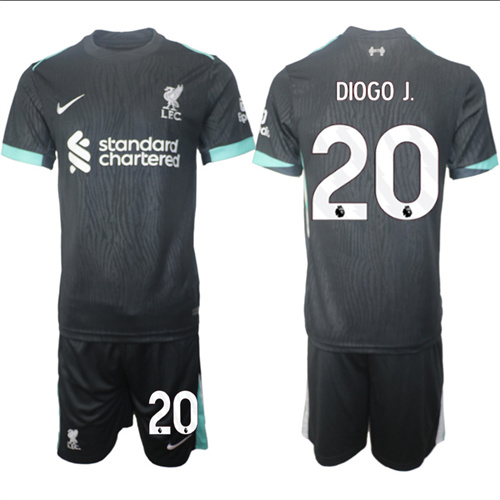 Men's Liverpool away 20# DIOGO J. 2024-25 Suit Soccer Jerseys