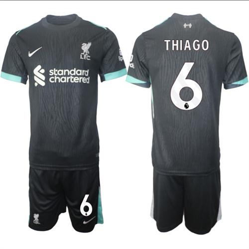 Men's Liverpool away 6# THIAGO 2024-25 Suit Soccer Jerseys