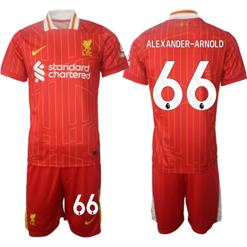 Men's Liverpool home 66# ALEXANDER-ARNOLD 2024-25 Suit Soccer Jerseys