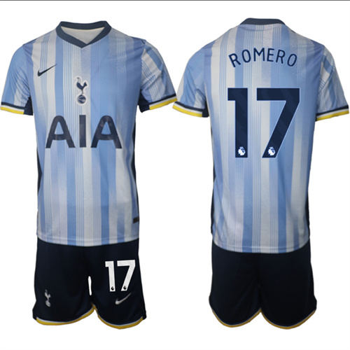 Men's Tottenham Hotspur away 17# ROMERO 2024-25 Suit Soccer Jerseys