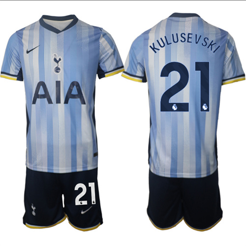 Men's Tottenham Hotspur away 21# KULUSEVSKI 2024-25 Suit Soccer Jerseys
