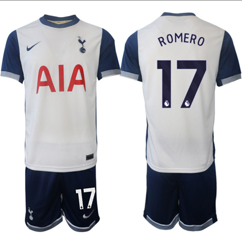 Men's Tottenham Hotspur home 17# ROMERO 2024-25 Suit Soccer Jerseys