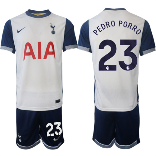 Men's Tottenham Hotspur home 23# PEDRO PORRO 2024-25 Suit Soccer Jerseys
