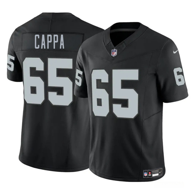 Men's Las Vegas Raiders #65 Alex Cappa Black 2025 F.U.S.E. Vapor Football Stitched Jersey