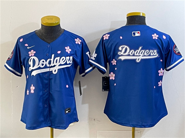Women's Los Angeles Dodgers Team Big Logo Royal 2025 Tokyo Series Limited Stitched Baseball Jersey