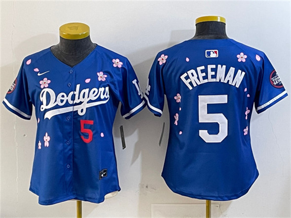 Youth Los Angeles Dodgers #5 Freddie Freeman Royal 2025 Tokyo Series Limited Stitched Baseball Jersey