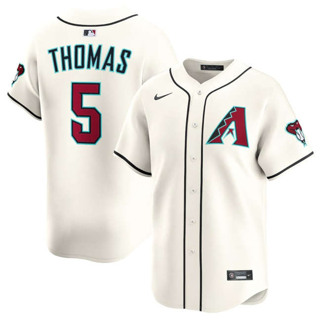 Men's Arizona Diamondbacks #5 Alek Thomas Cream Limited Stitched Baseball Jersey