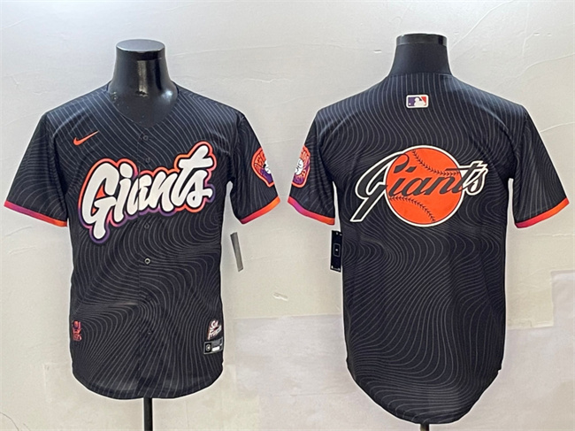 Men's San Francisco Giants Team Big Logo Anthracite 2025 City Connect Limited Stitched Baseball Jersey