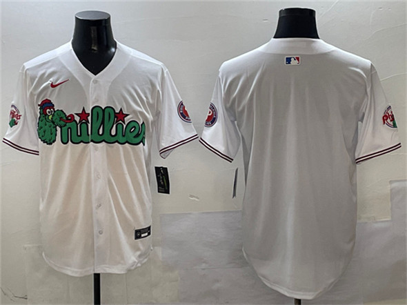 Mens Philadelphia Phillies Blank White Phanatic Limited Stitched Jersey