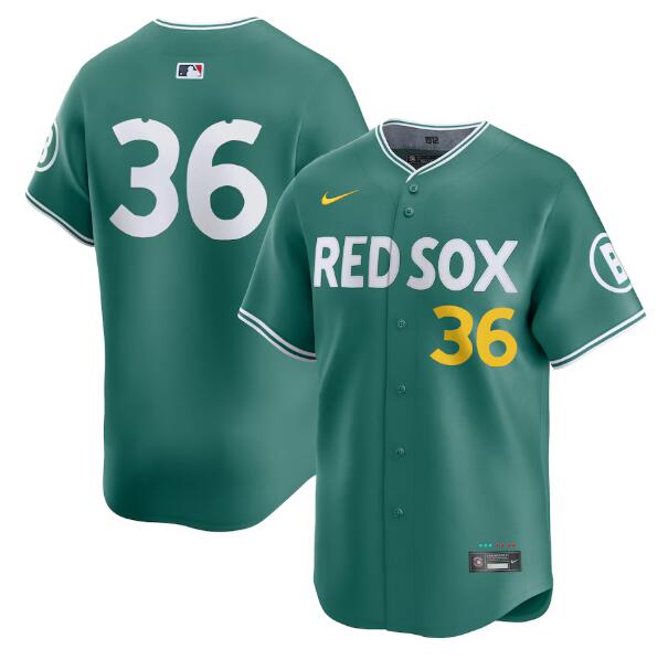 Men's Boston Red Sox #36 Triston Casas Boston Green 2025 City Connect Limited Stitched Baseball Jersey