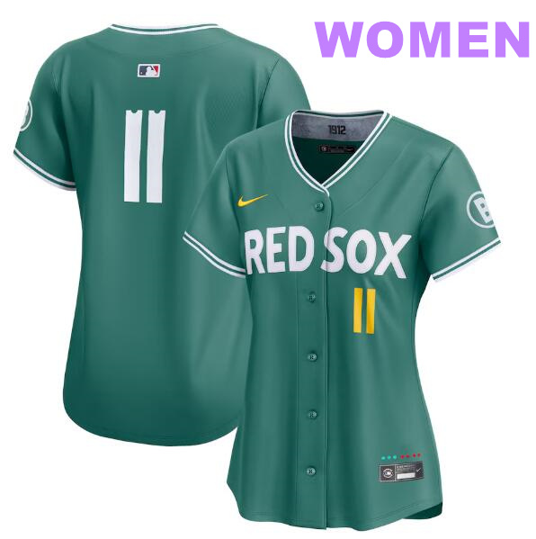 Women's Rafael Devers Boston Red Sox #11 Nike 2025 City Connect Limited Jersey - Green