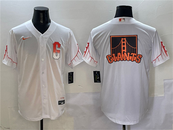 Men's San Francisco Giants Team Big Logo White City Connect Cool Base Stitched Baseball Jersey