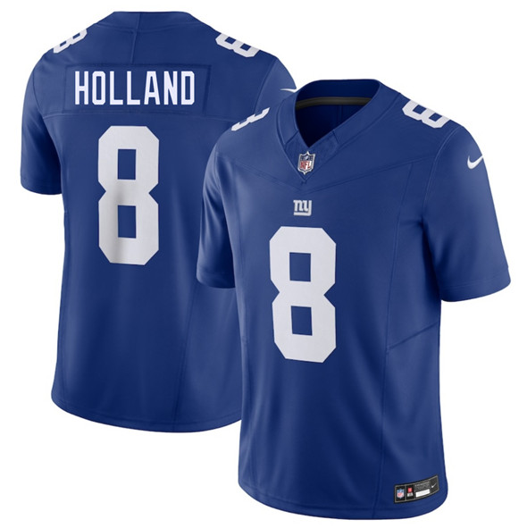 Men's New York Giants #8 Jevon Holland Blue 2025 F.U.S.E. Vapor Untouchable Limited Football Stitched Jersey