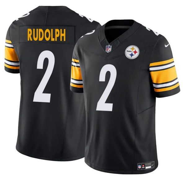 Men's Pittsburgh Steelers #2 Mason Rudolph Black 2025 F.U.S.E. Vapor Untouchable Limited Football Stitched Jersey