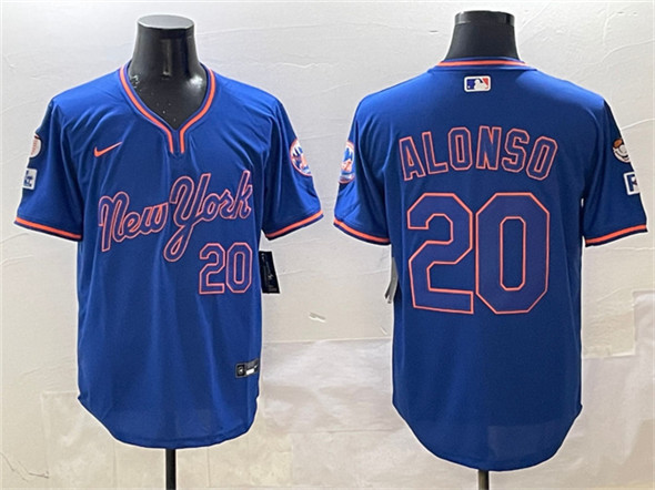 Men's New York Mets #20 Pete Alonso Royal 2025 Spring Training Stitched Baseball Jersey