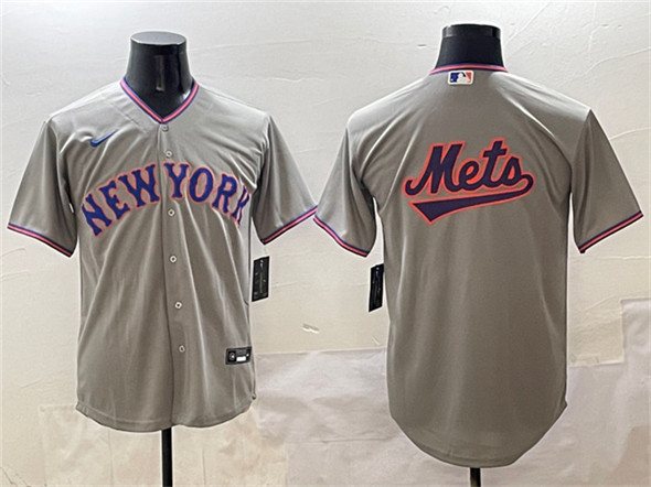 Men's New York Mets Blank Gray 2025 Limited Stitched Baseball Jersey