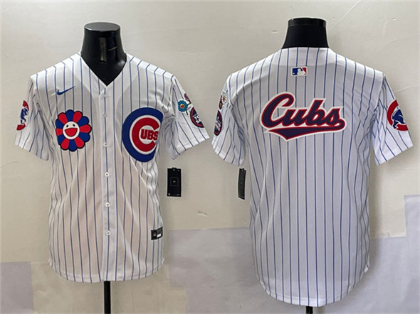 Men's Chicago Cubs Team Big Logo White 2025 Tokyo Series Limited Stitched Baseball Jersey
