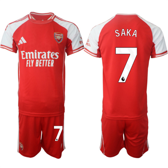 Arsenal #7 SAKA 2025-26 home Red Soccer suit jerseys