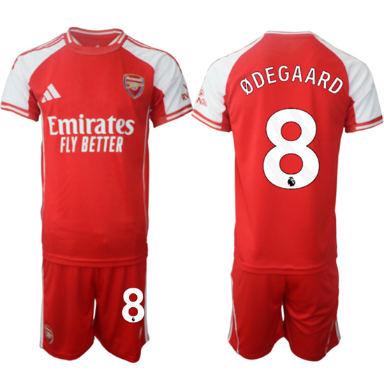 Arsenal #8 ODEGAARD 2025-26 home Red Soccer suit jerseys