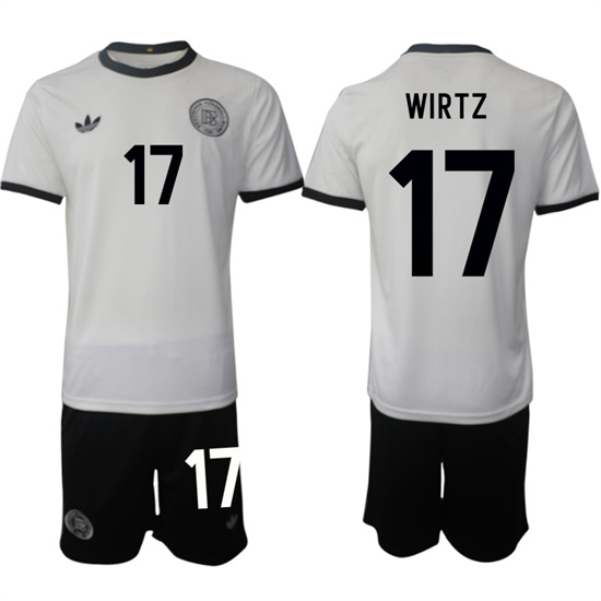 Germany #17 WIRTZ 2025-26 home White Adidas Soccer Suit jerseys