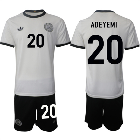 Germany #20 ADEYEMI 2025-26 home White Adidas Soccer Suit jerseys