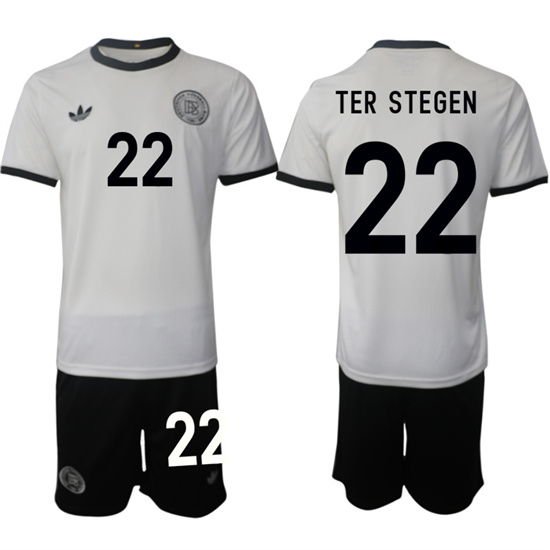 Germany #22 TER STEGEN 2025-26 home White Adidas Soccer Suit jerseys